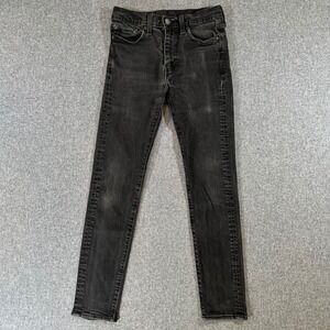 Levi 510 Skinny Fit Jeans Mens 28x30 Faded Black Denim Pants 05510-1129 Stretch